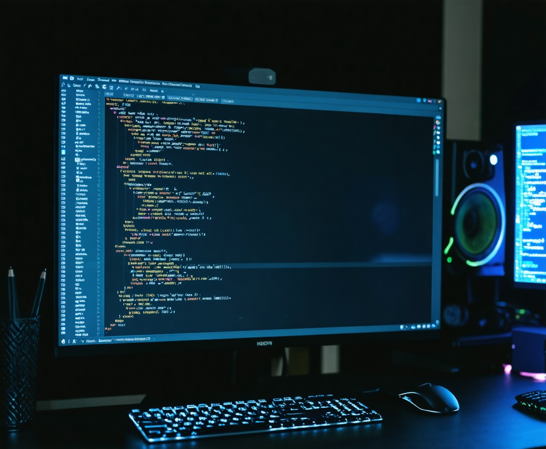 High-resolution computer display showing optimized Python code for a machine learning model implementation